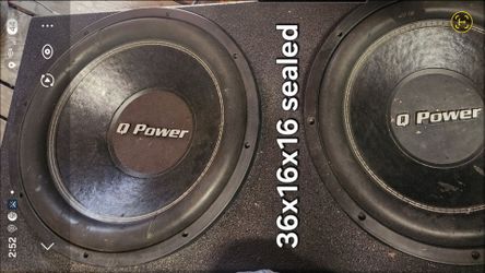 Pair of 15" qpower in sealed pro box