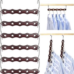 6 Pack Closet-Organizers-and-Storage,Closet-Organizer-System Wooden-Hangers.  ( please follow my page all brand new)