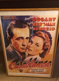 CLASSIC CASABLANCA FRAMED POSTER
