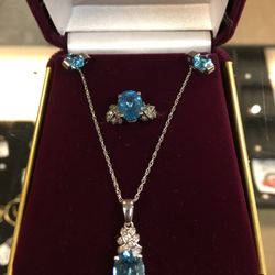 Aquamarine Ring Set 