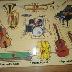 Wooden Musical Instruments Puzzle