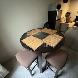 Brown Table With 4 Chairs For Sale 