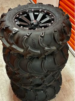 4 New MSA M20 Wheels + ITP Mud Lite XL Tires 27x10x14 4x156 ATV UTV
