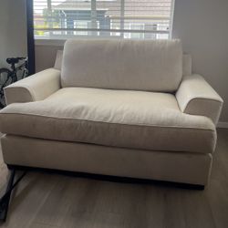 Down pillow loveseat 