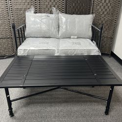 Patio Set, Table And Loveseat 