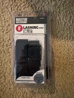 Master Mechanic MM45 Double Bar Buckle Lashing Strap, 1" X 8', 2-* New