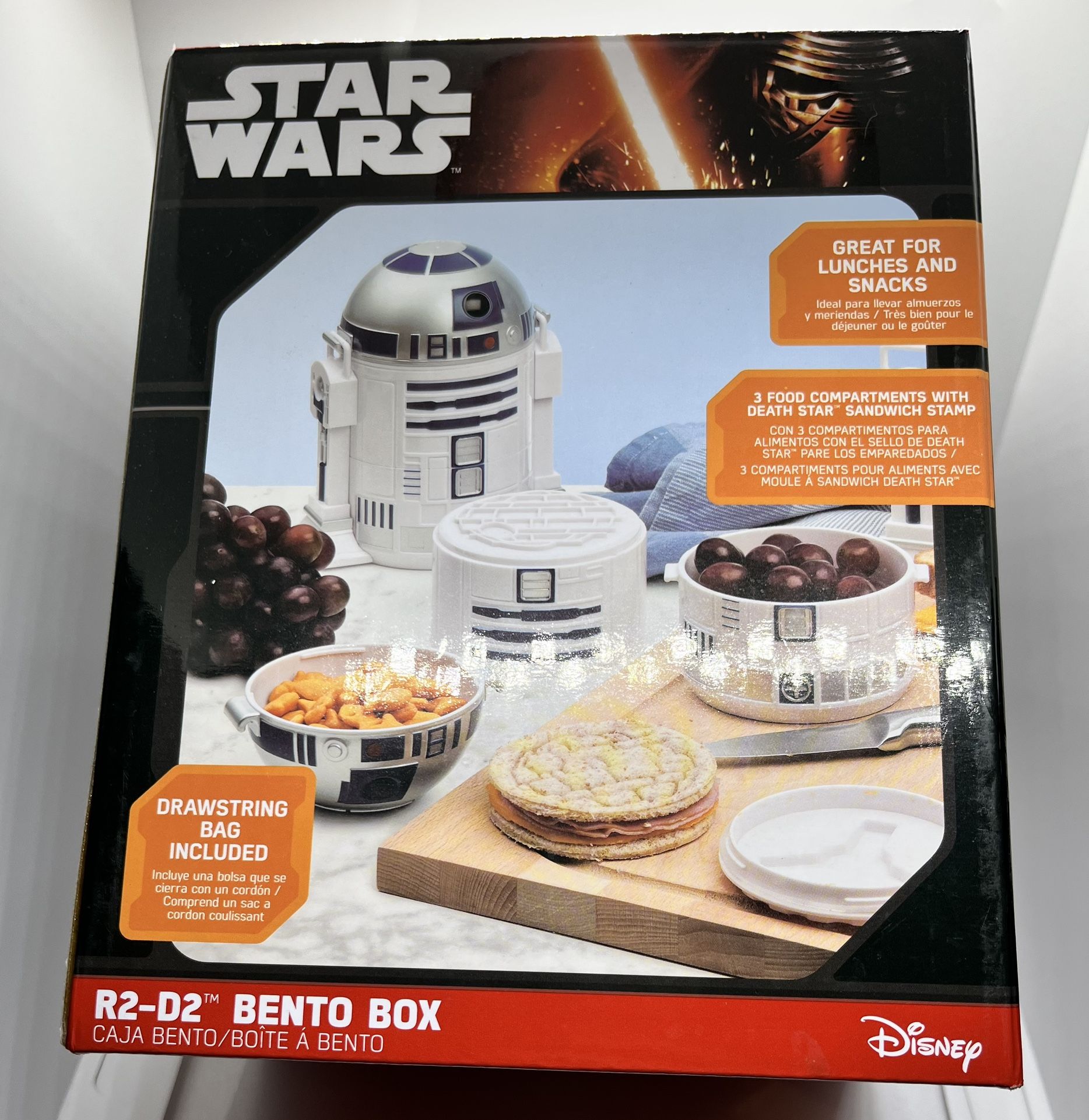 Star Wars R2-D2 Bento Box with Drawstring Bag Brand New In Box