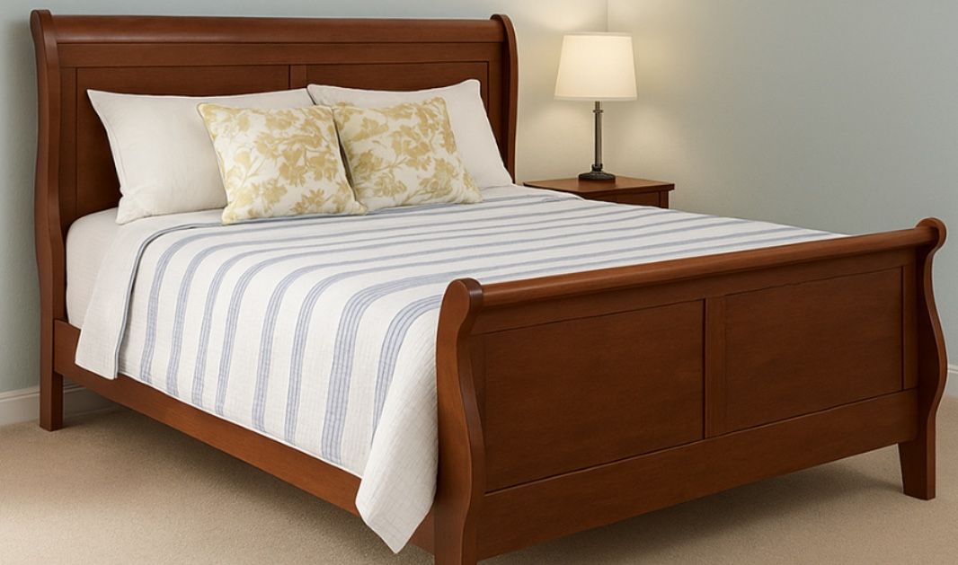 Queen Sleigh Bed + Leesa Memory Foam Mattress