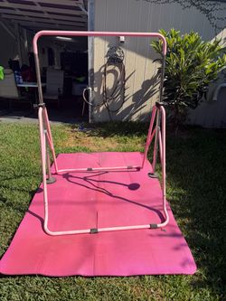 Pink Kids Gymnastics Kip Bar with Mat