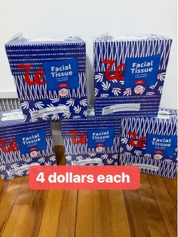 Facial Tissue 435 Sheet Each Pack, 4 Dollars Each Pack