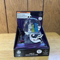 Nightmare Before Christmas Jack Skellington Zero Wind Up Musical Water Globe NEW