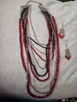 Set Earrings And Necklace $10