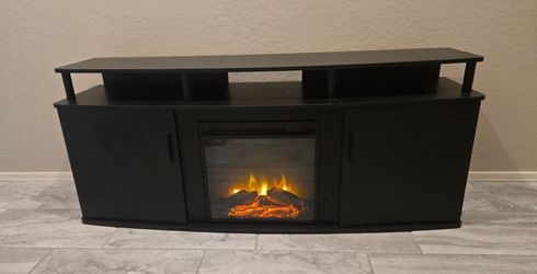 Fireplace tv stand