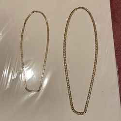 14k Gold Plated Chains Great Condition 