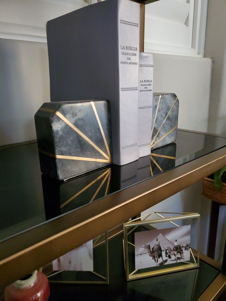 West Elm Grey Marble Bookend