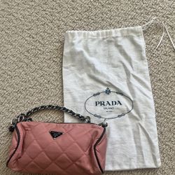 Prada Pink Mini Cylinder Nylon Bag 