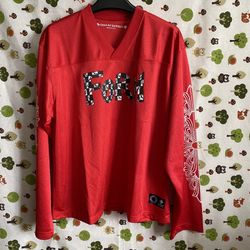 Chrome Hearts Matty Boy Mesh Red Long Sleeve Jersey Size M