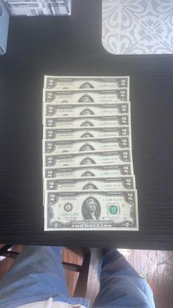 Consecutive two dollar bills