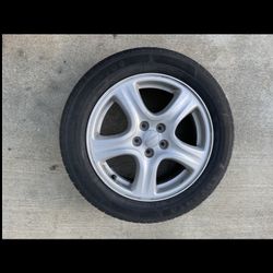 1 Only - 205/55r16 5x100 5x3.94 Stock Impreza Wrx Prius Celica Wheel Rim Good Tire