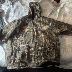 Camo Zip Up Coat 