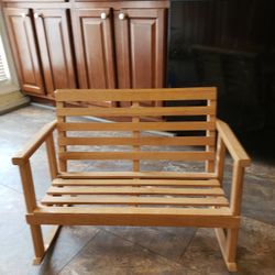 Wooden Toddler/Doll Rocker Bench