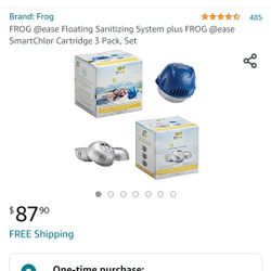 FROG @ease Floating Sanitizing System plus FROG @ease SmartChlor Cartridge 3 Pack, Set