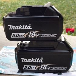 Makita18V 5.0ah batteries..$140..firm on price..brand New .. pickup only...first come first served....
