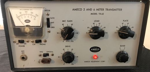 Ameco TX-62 2 and 6 Meter Tube Transmitter