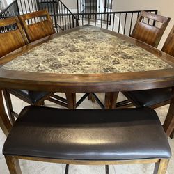 Dining Table With 4chair & Bench 
