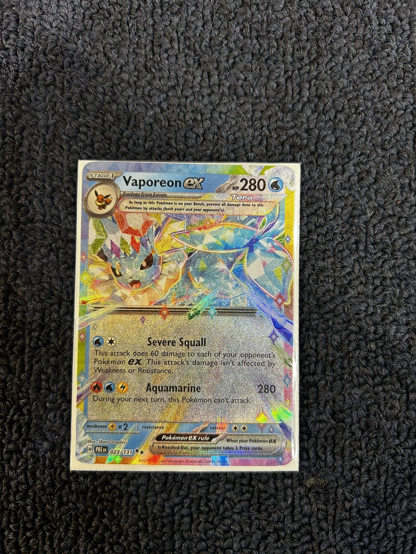 Pokémon Vaporeon ex — SV 023/131 — Pack Fresh (NM/M) Tera Full Art Pokemon