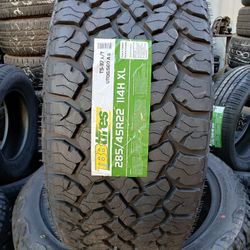 4 New Tires Installed/ 4 Llantas Nuevas Instaladas 285/45/22 TBB AT Tires