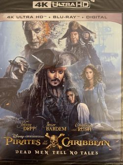 Disney’s PIRATES Of The CARIBBEAN Dead Men Tell No Tales(4K + Blu-Ray + Digital-2017) NEW!