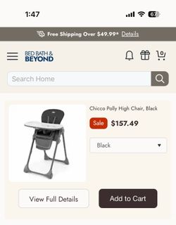 Chicco Polly High Chair, Black