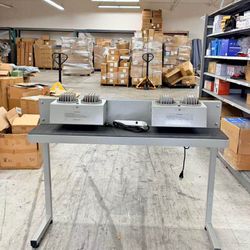 Nail Table Desk|Manicure Table|Salon Workstation|Dust Collector Vent|48”x12”x37”