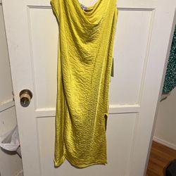 Mustard Silk Dress 