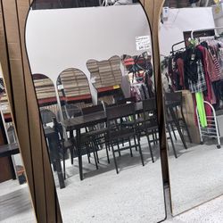 Large Full Length Arched Floor Mirror – Metal Frame | Modern Standing Mirror Black or Gold