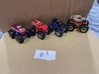 Lot of 4 - Hot Wheels Monster Jam Trucks 1/64   #1