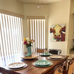 Gorgeous Tres Amigos Rosewood Carved high Top Table