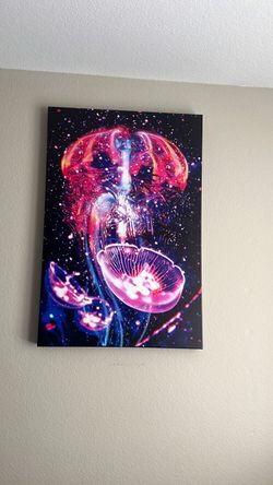 Jelly fish 3D printed canvas