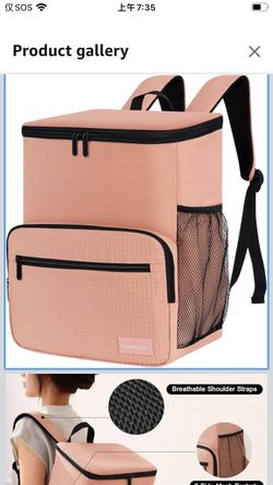 Cooler Backpack Insulated Leak Proof Beach Backpack Cooler Bag, Cooling Beer Lunch Backpack Cooler for Men Women Picnic Hiking Camping Travel with 4 P