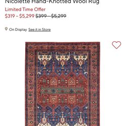 Nicolette Hand knitted 9X12 Warm 