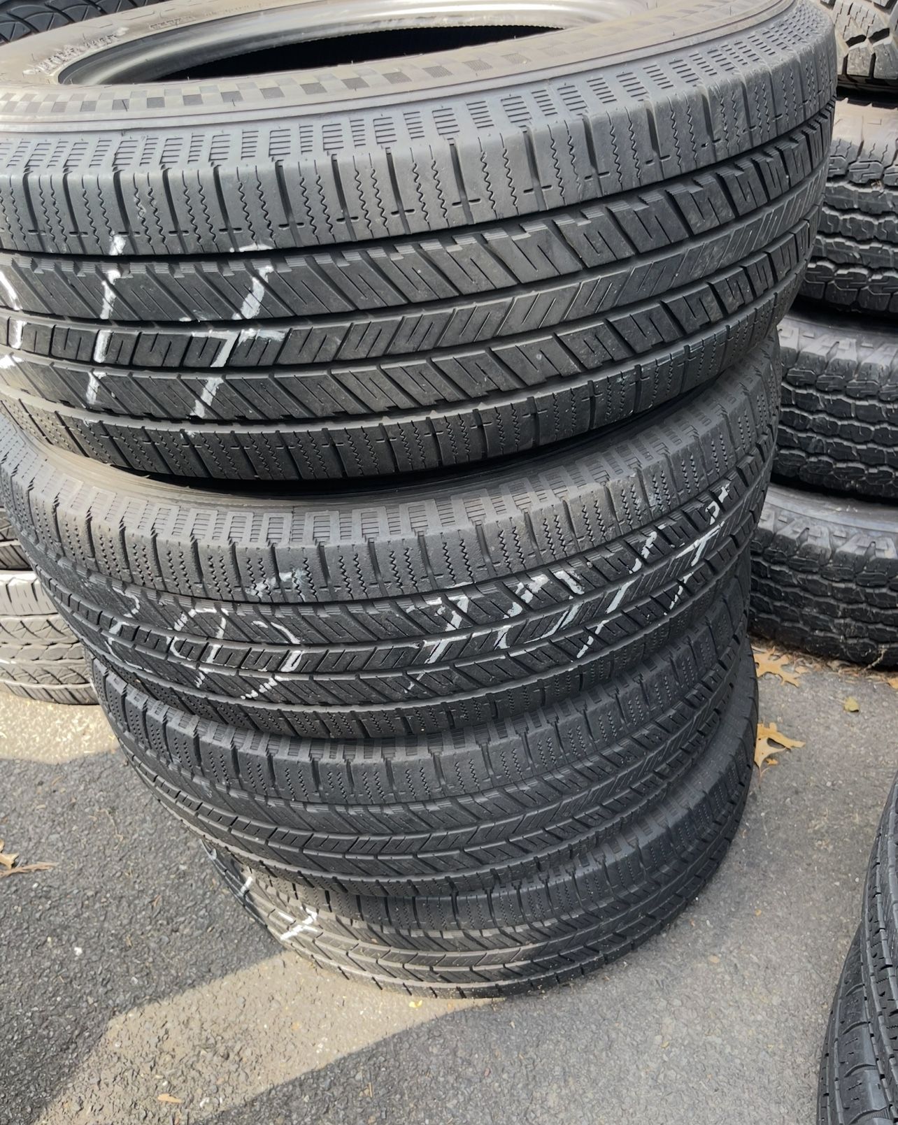 245/70/17  set of matching used tires in great condition 250$ for 4 tires plus tax.  Mount available but not included. City tires  1676 Stuyvesant ave