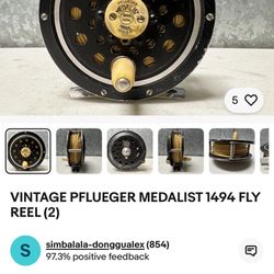 VINTAGE PFLUEGER MEDALIST 1494 FLY REEL