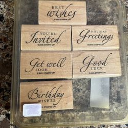 rubber stamps for paper crafts   Best wishes You’re invited  Get well soon Birthday wishes  Holiday greetings Good luck 