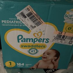 Big Pampers Box 164 Ct $30 NEw 
