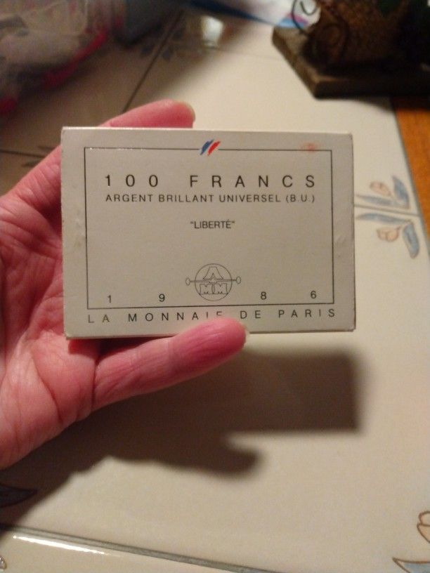 1986 France 100 Statue Of Liberty Commemorative Coin