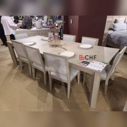 7  Piece Dining Table Set With 6 Chairs  - Tax Season Sale 