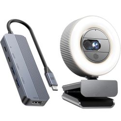 4K Webcam & USB-C Hub (5-in-1) Set