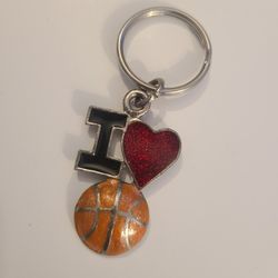 I ❤️ Basketball Keychain 