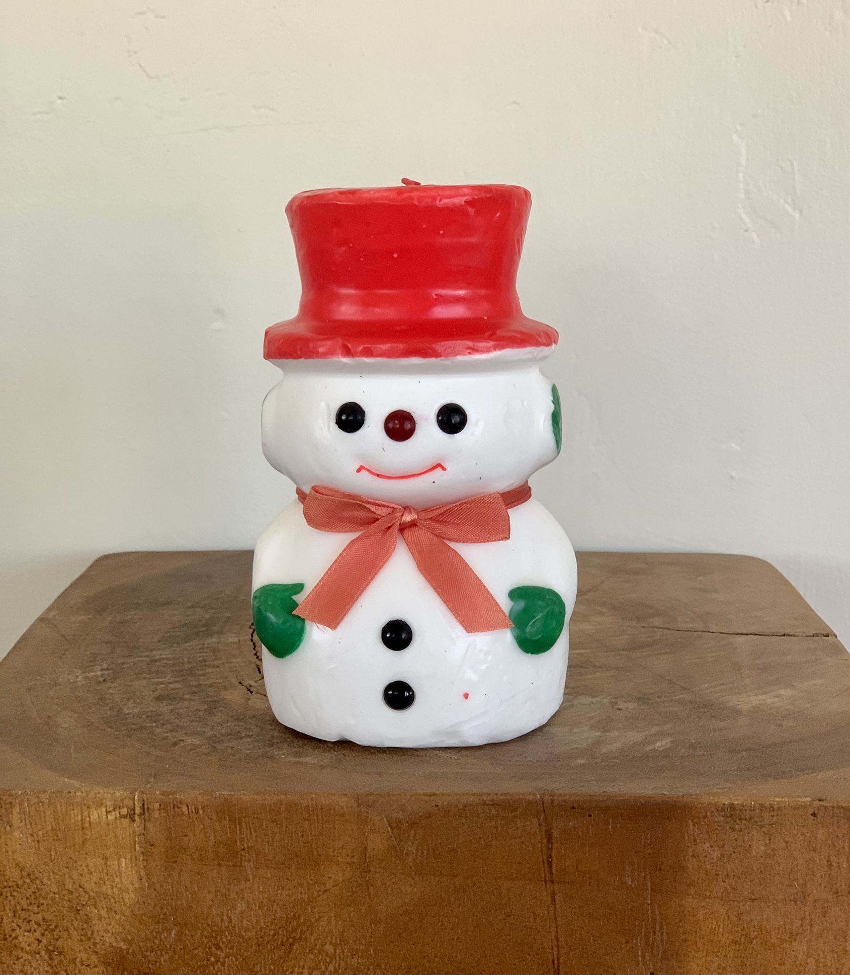 Vintage Snowman Candle